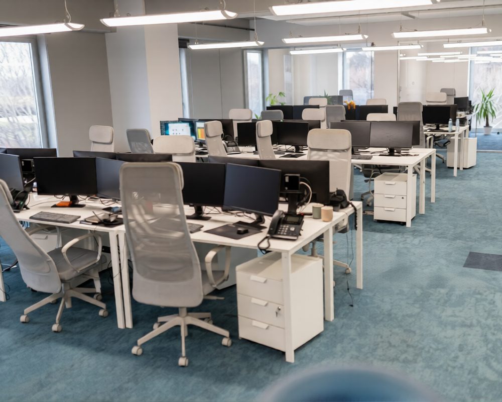 Clean, well-maintained open office